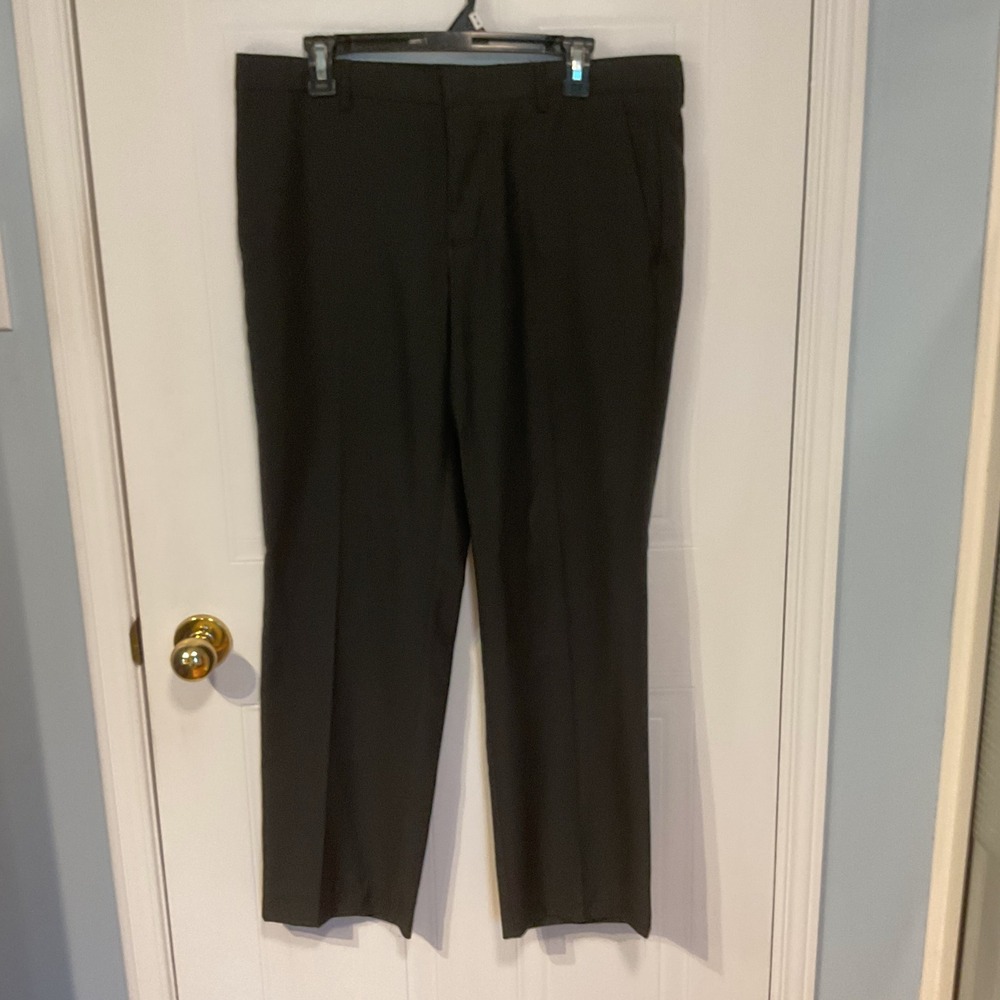 Mexx Dress Pants Mens 34R Black Excellent Regular Fit Flat Front Flap Pockets